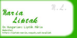 maria liptak business card